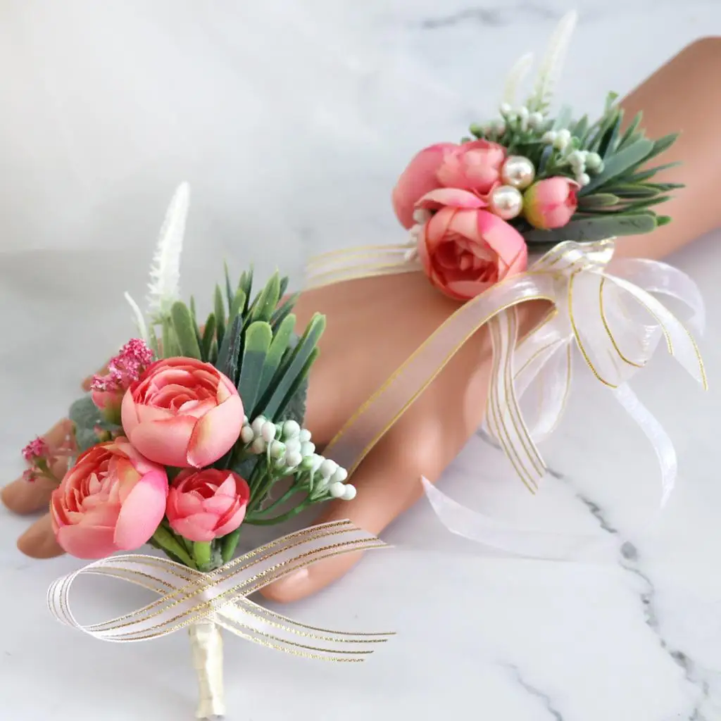 

Charm Tea Flower Corsage For Bridesmaid Wedding Party Decoration