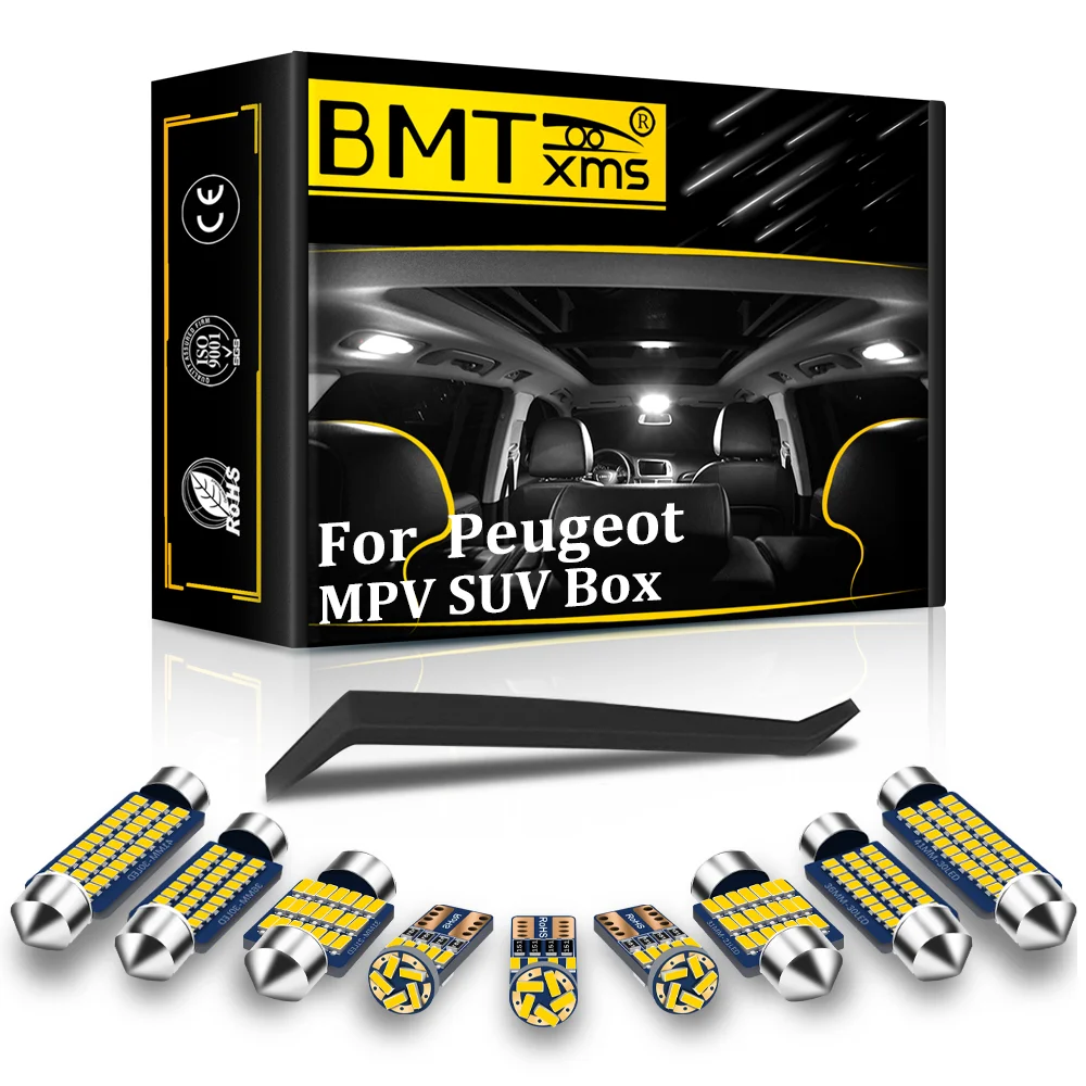 

BMTxms LED Indoor Light Canbus For Peugeot 806 807 2008 3008 4007 4008 5008 Bipper Boxer Expert Partner Rifter Traveller MPV SUV