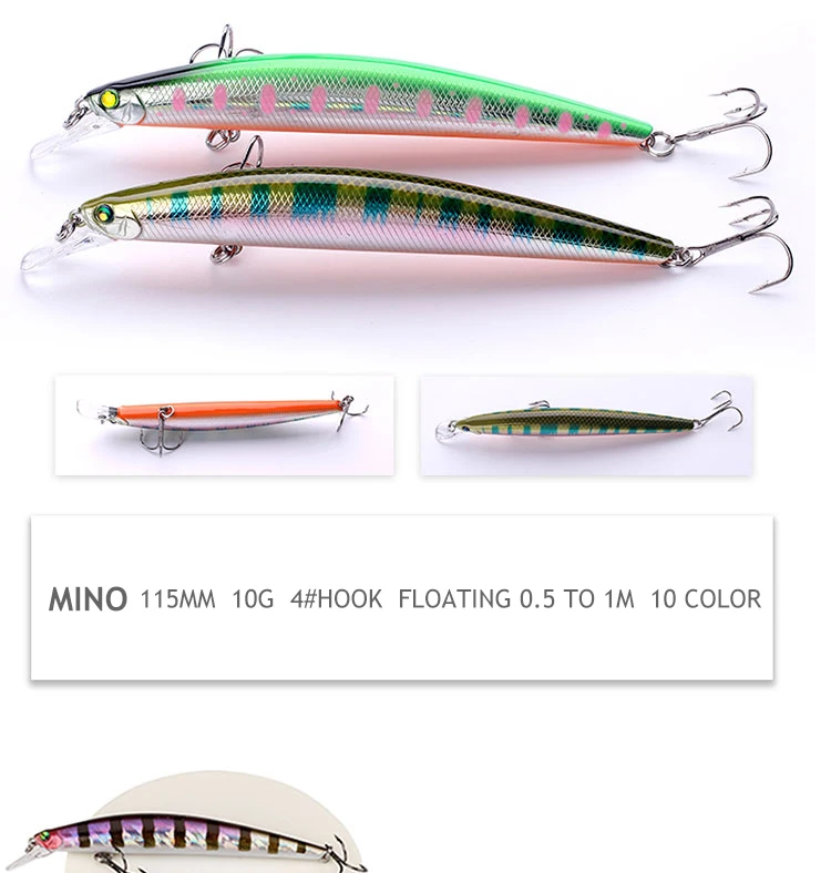 

13.8g/11.5cm Big Minnow Fishing Lure Hard Bait Plastic Artificial Baits Road Bait Fishing Lures Long Shot Sinkin Fish Lures