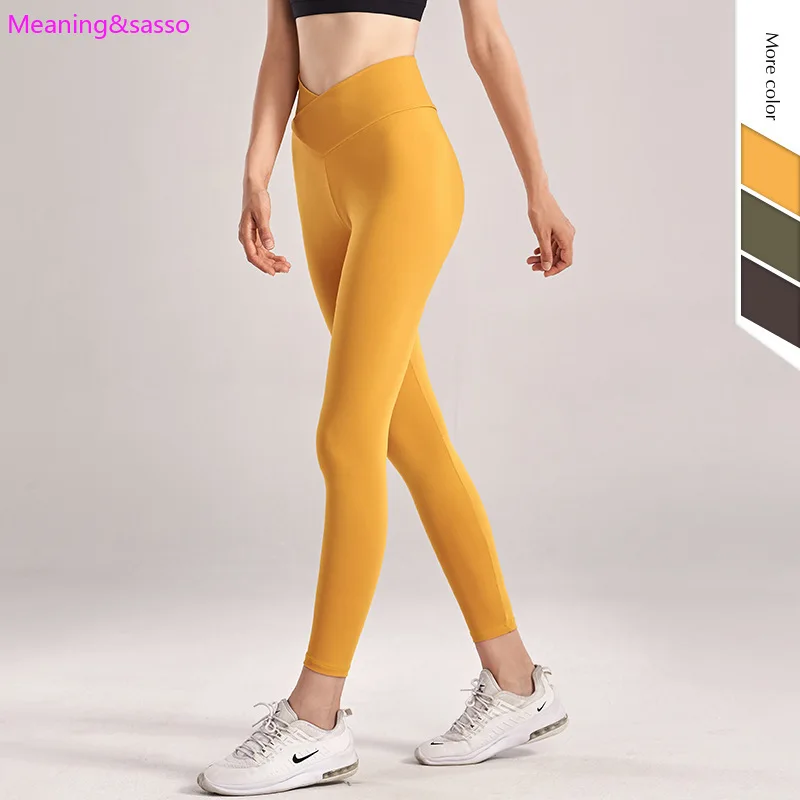 Женские Бесшовные штаны для йоги с высокой талией леггинсы фитнеса спортзала