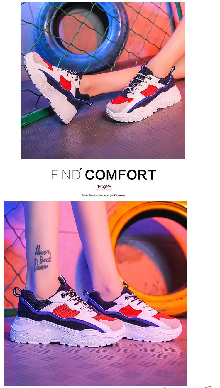 Новинка года; модные теннисные кроссовки на платформе; tenis feminino Dad; обувь из дышащего сетчатого материала; женская повседневная обувь; женские кроссовки; большой размер 43
