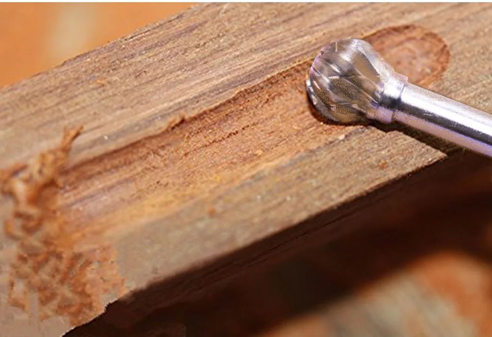 

10pcs 1/8" Shank Tungsten Solid Carbide Rotary Files Diamond Burrs Set Rotary Tool for Woodworking Drilling Carving Engraving