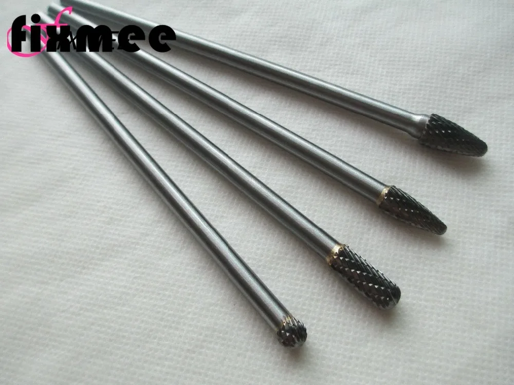 

4pc/lot Rotary Burr 1/4 Inch 6mm Shank 150mm Long Carbide Cutter CNC Engraving Bit For Dremel