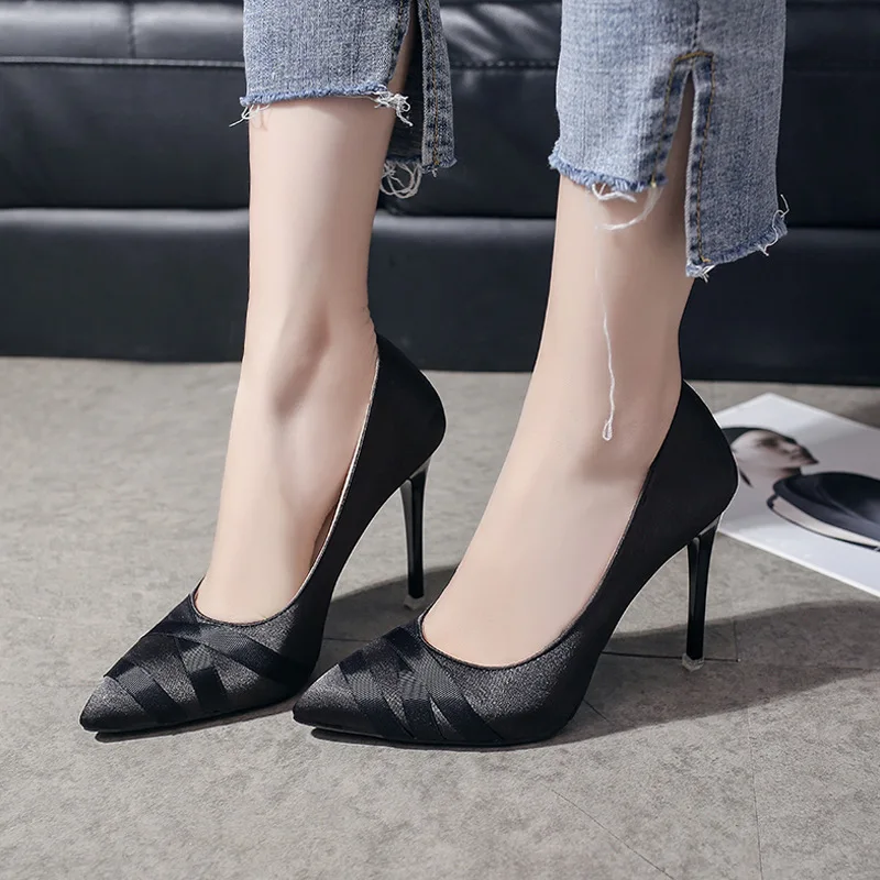 MXHY2019 spring and autumn new ladies banquet stiletto fashion high heels shallow mouth pointed sexy women's shoes | Обувь