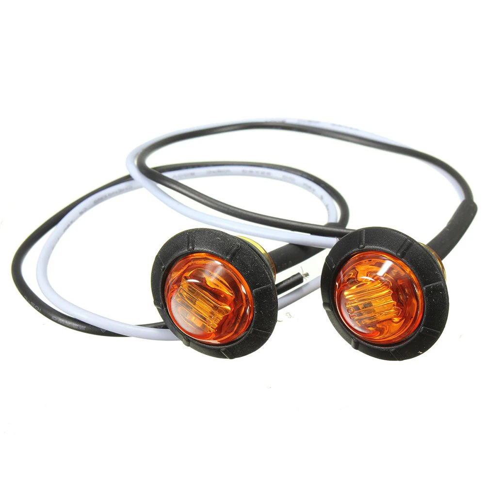 10 шт./компл. 12V 3/4 &quotмини черный копченый янтарь пятно боковые габаритные огни