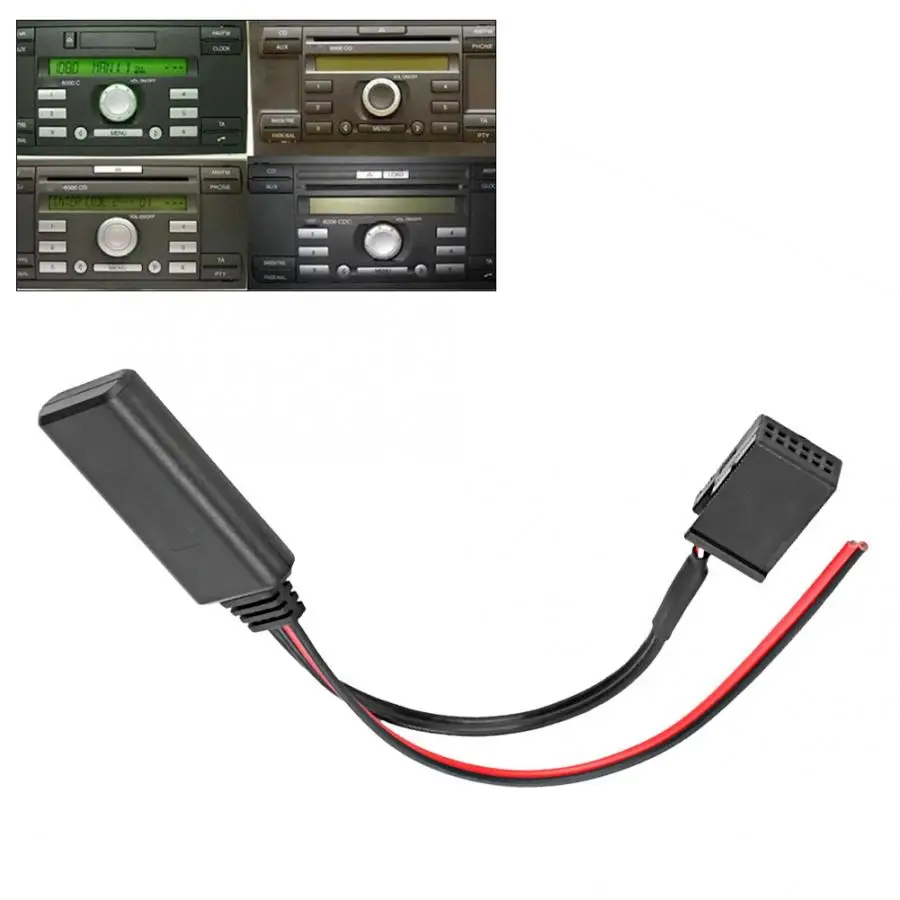 Car Bluetooth Wireless Line Receiving Audio Radio Wire Cable Adapter Fit for Ford Fiesta Mondeo MK3 Focus Mk2 Transit Fusion