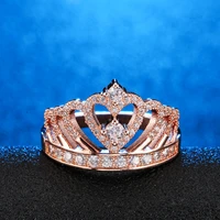 hot classic crown zircon rings 925 silver 2020 fine ring for women engagement marriage fashion diy jewelry gifts free shipping