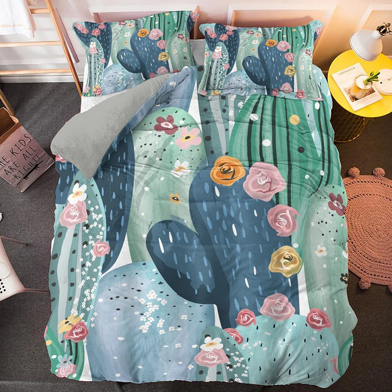 Мягкие наволочки с красивым цветочным принтом пододеяльники постельные