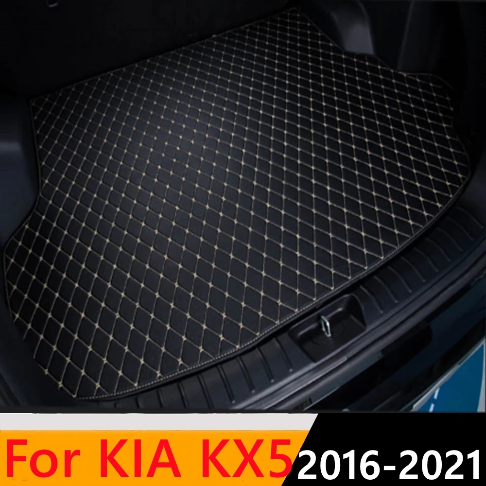 

Sinjayer Car AUTO Trunk Mat ALL Weather Tail Boot Luggage Pad Carpet Flat Side Cargo Liner Cover FIT For KIA KX5 2015 2016-2021