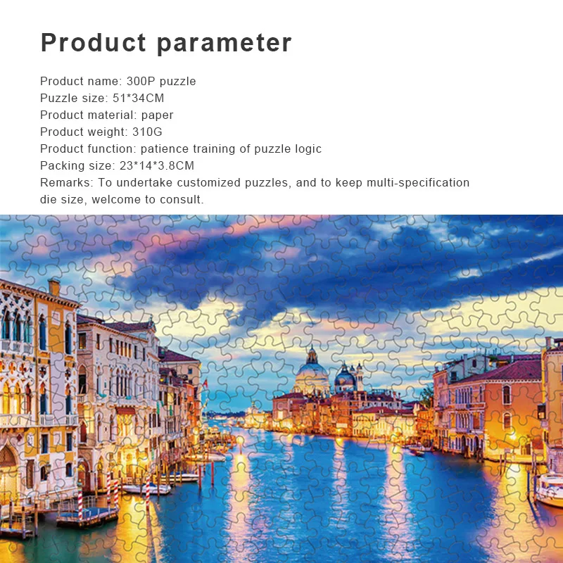 

MINI Jigsaw Puzzles 300 Pieces Wooden Assembling Picture Landscape Puzzle Toys For Adults Childrens Kids Games Educational Toy