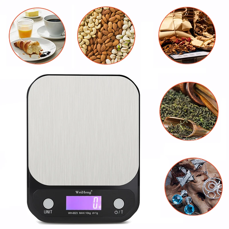 10kg/1g 3kg/5kg 0.1g Digital Scale Stainless Steel High Quality Weighting Scale Electronic Baking Precision Weight Kitchen Scale