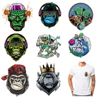 Теплопроводная поливинилхлоридная наклейка с обезьяной термонаклейки для одежды чужой передачи тепла наклейки для одежды наклейка на одежда Декор