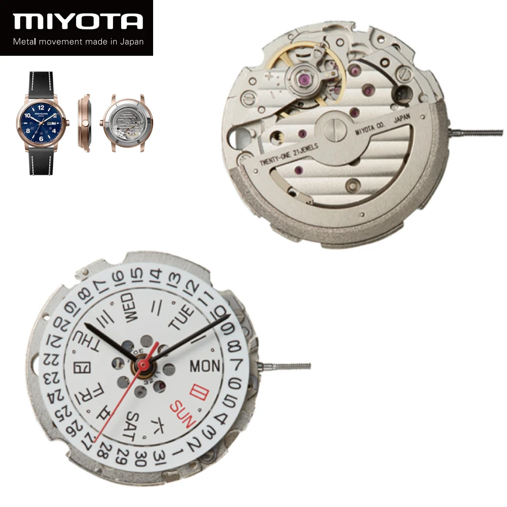 

Japan Original Import MIYOTA 820A Movement Automatic Mechanical Self-winding Quick Day Date Display Window 21 Jewels Watch Parts