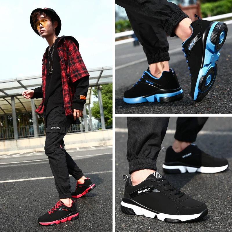 Мужские повседневные кроссовки на шнуровке легкие удобные дышащие спортивные