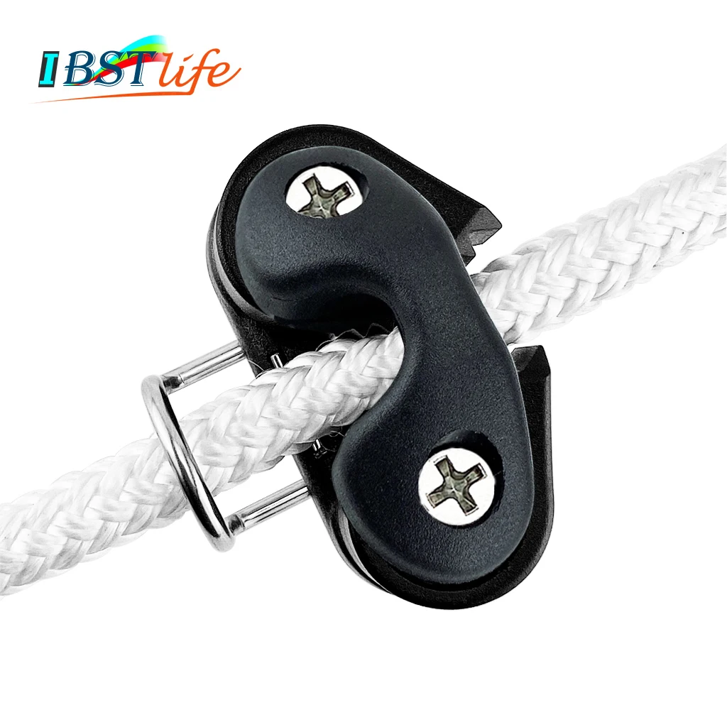

Black Composite Ball Bearing Cam Cleat with leading Ring Pilates Equipment Boat Fast Entry Rope Wire Fairlead Sailing Accessorie