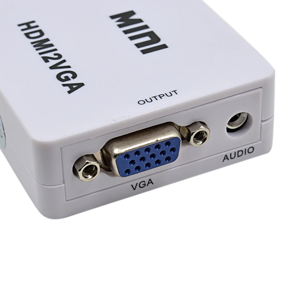 MINI HDMI в VGA конвертер оригинальный HD 1080P с 3 5 мм адаптером для видеобокса Xbox360 ПК DVD PS3