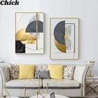 Современный золотой абстрактный геометрический узор вышивка холст печать постер золотой фольги настенные картины для гостиной домашний декор