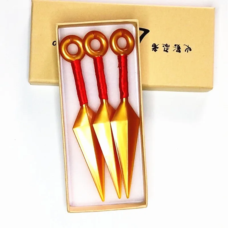 

3pcs Set Anime Naruto Uzumaki Sasuke Kakashi Akatsuki Kunai Shuriken Cosplay Accessories Ninja Weapons Gift Kids Figure Toys