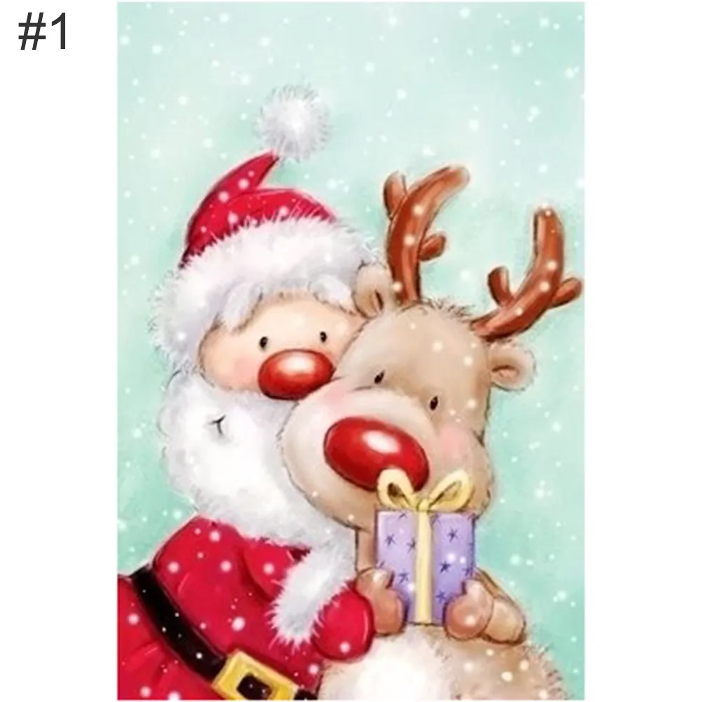

Christmas 5D Diy Diamond Painting Cross Stitch Cartoon Snowman Diamond Painting Full Drill Santa Claus Diamond Embroidery Decor