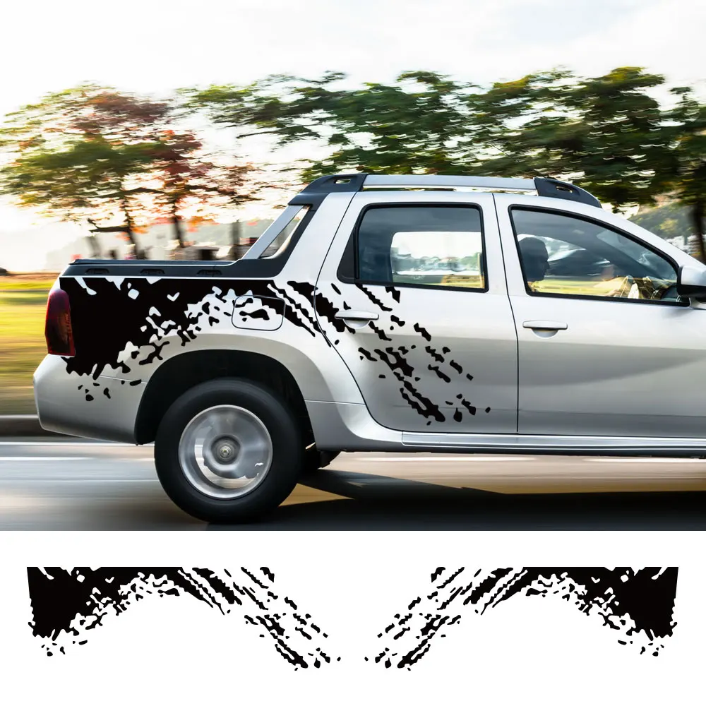 Боковые наклейки для кузова пикапа Renault Duster Oroch графический брызговик грузовика
