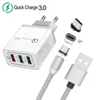 Магнитный USB-кабель для Samsung Galaxy A20E A50 S8 Note 10 9 Huawei Mate 20 Pro P30 lite Type C, магнитное зарядное устройство QC 3,0, быстрая зарядка