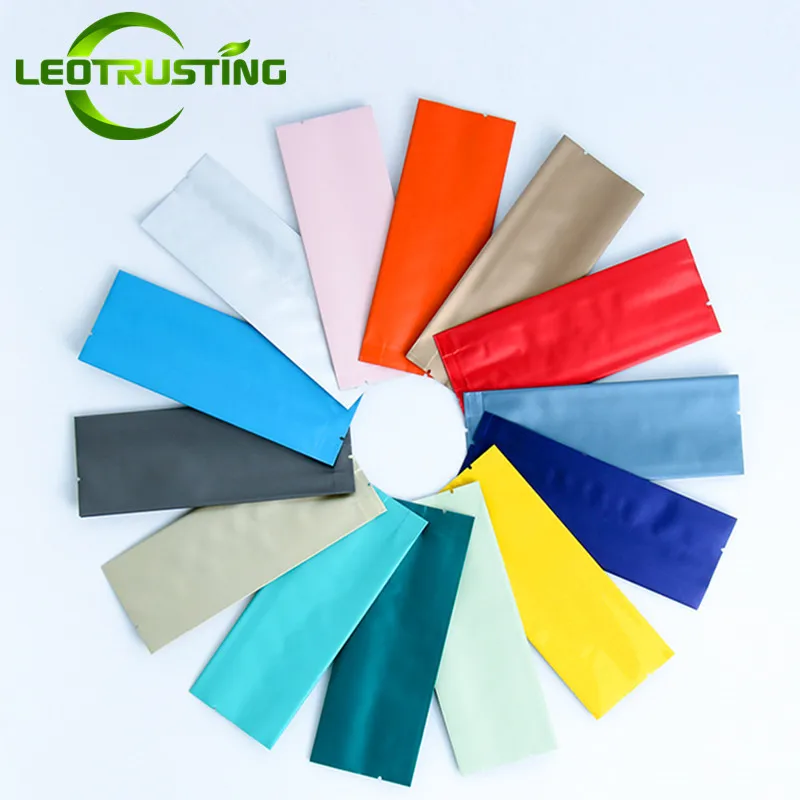 Small 15g-20g 55x150x25mm Open Top Aluminum Foil Pouches Thick Meal Substitute Powder Chocolate Shampoo Tea Heat Sealing Bag