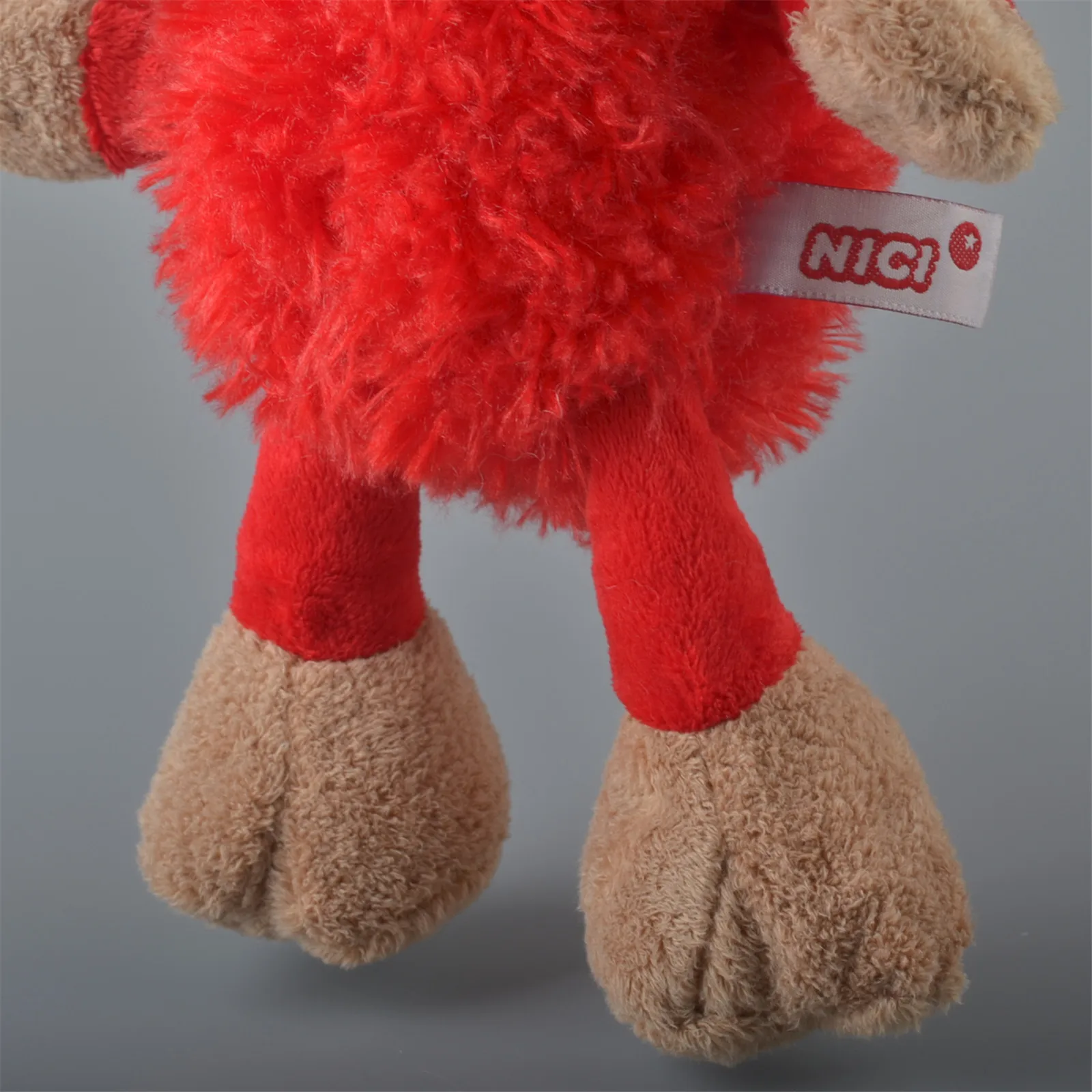 Мягкая плюшевая игрушка в виде Овцы красного цвета 25 см Детская кукла подарок