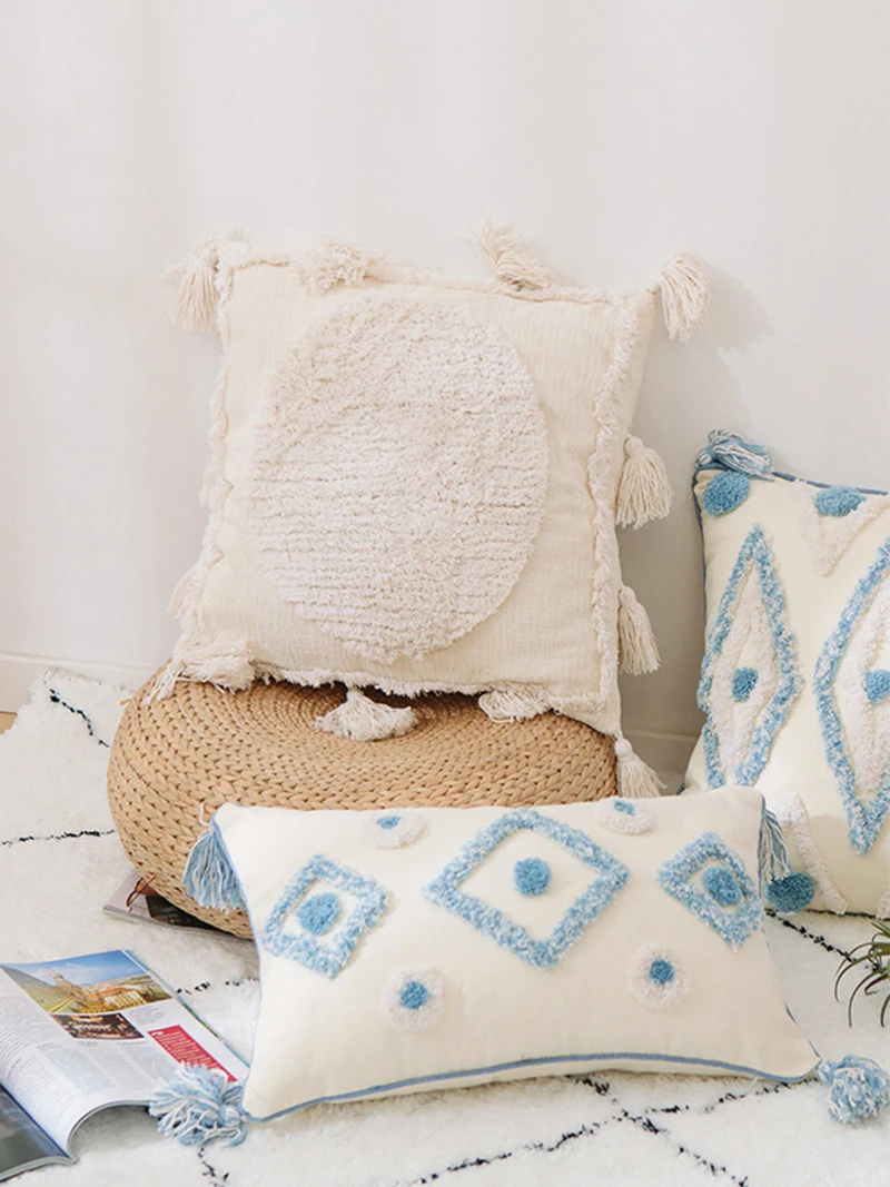 Индийская наволочка ручной работы для дивана подушка из хлопка с вышивкой