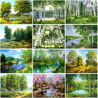 diy forest scenery 5d diamond painting full square drill landscape diamond embroidery cross stitch mosaic wall art home decor