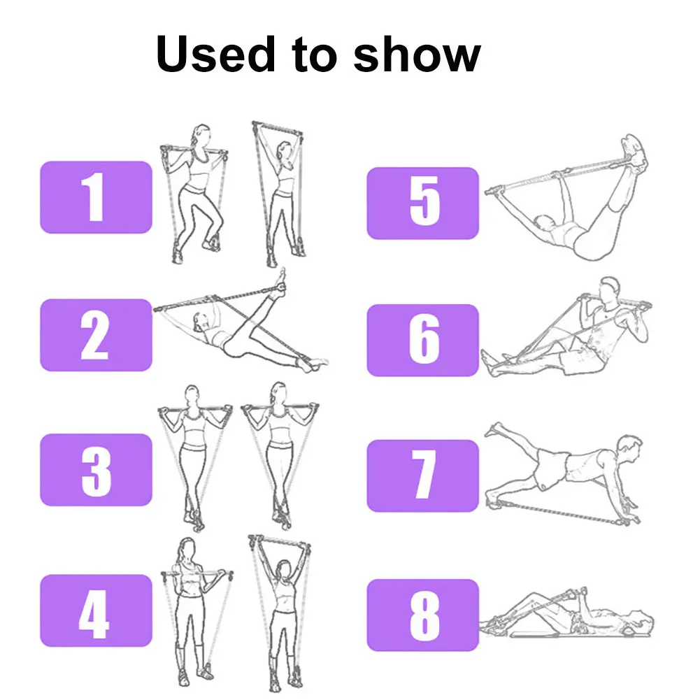 2 шт. Тяговые стержни для йоги портативные дома тренажерного зала тела брюшного