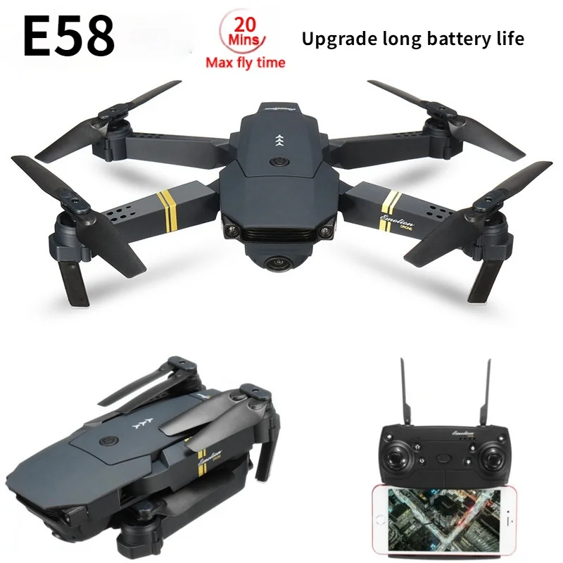 

E58 FPV Wide Angle drone 4k professional HD Camera High Hold Mode Foldable Arm RC Quadcopter RTF long battery life toys