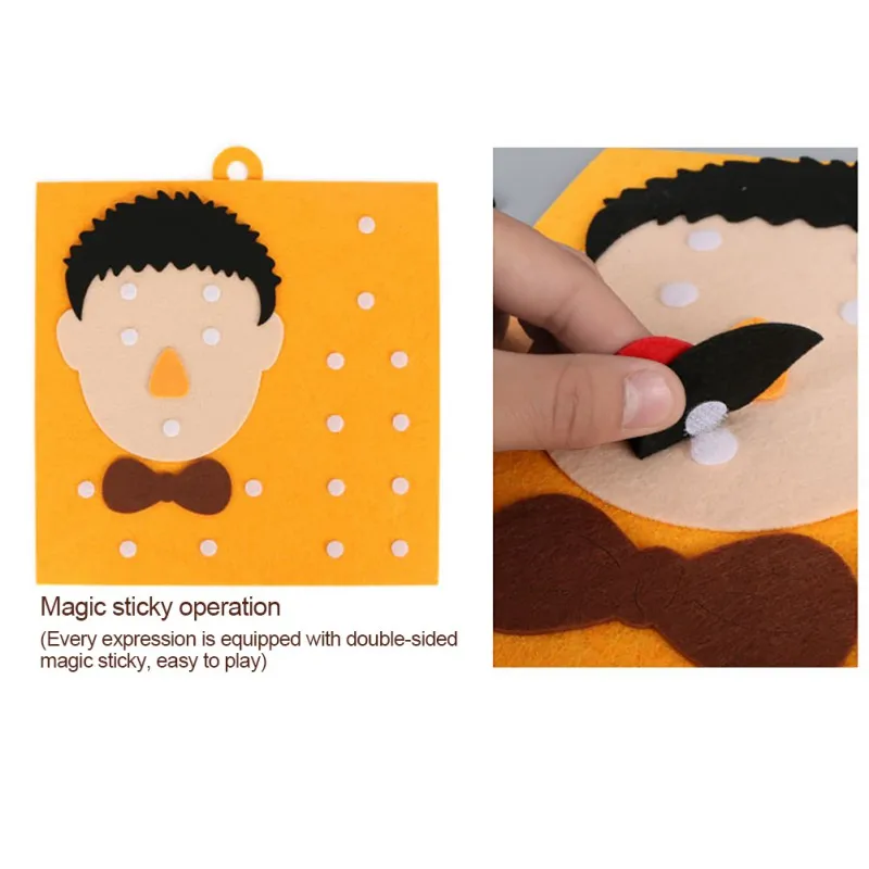 Сделай Сам эмоции выражение лица изменение нетканые наклейки головоломка