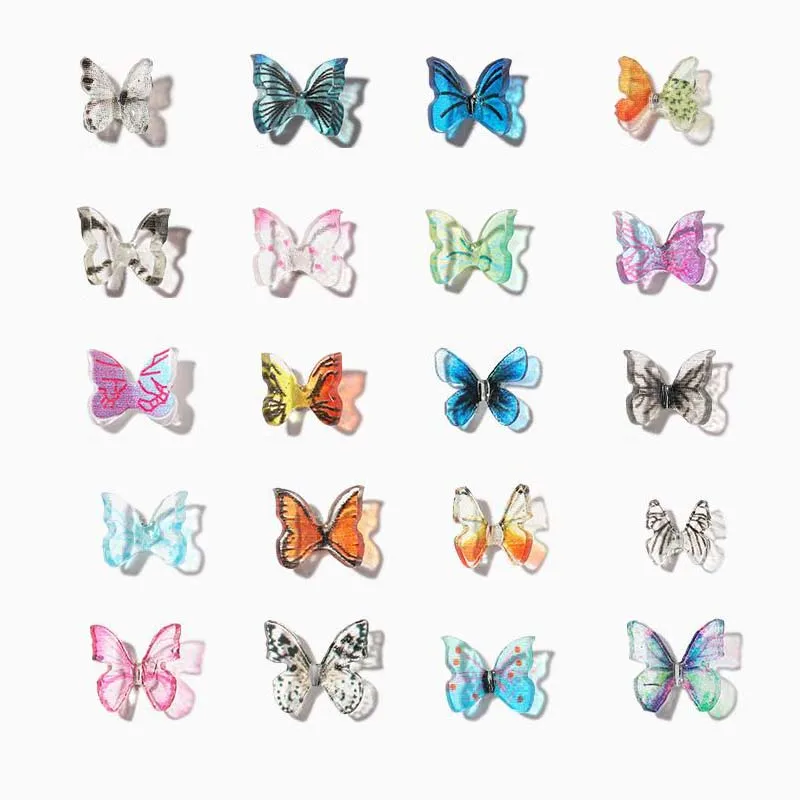 

20pcs/lot Nail Butterfly Jewelry DIY-Handmade Butterfly Sticker 20 pcs 5mm~9mm 3D nail art resin butterfly decoration