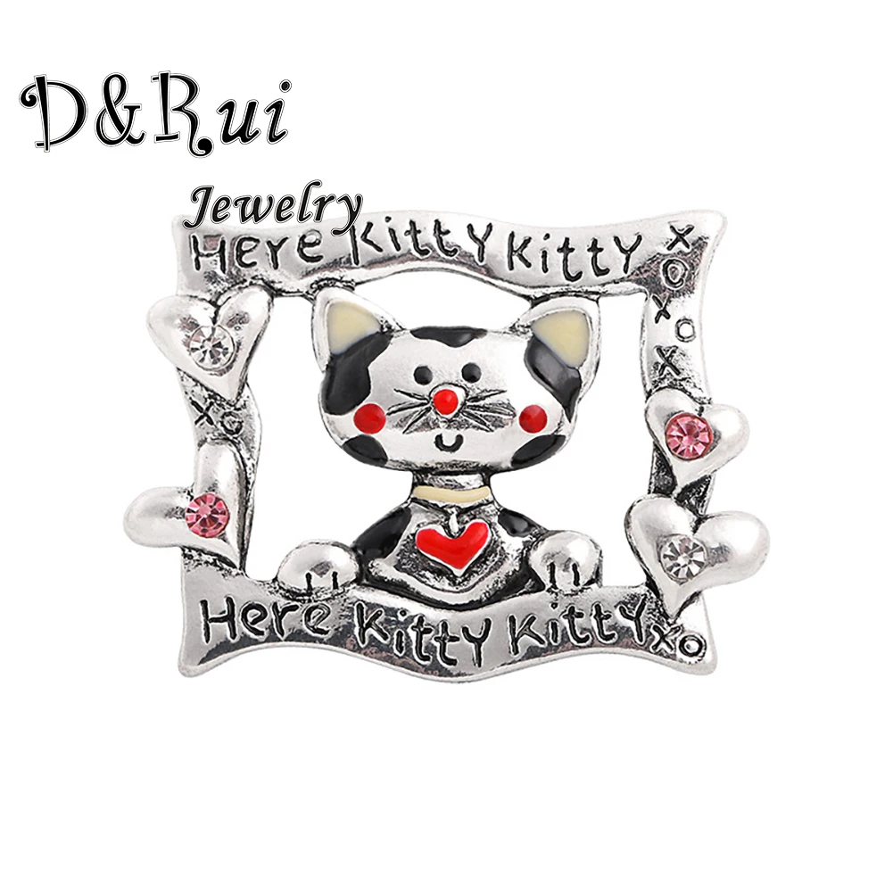 

Vintage Cat Photo Frame Brooch Rhinestone Alloy Broochs Animals Enamel Suit Accessories Pin Anime Brooches for Women 2022 New