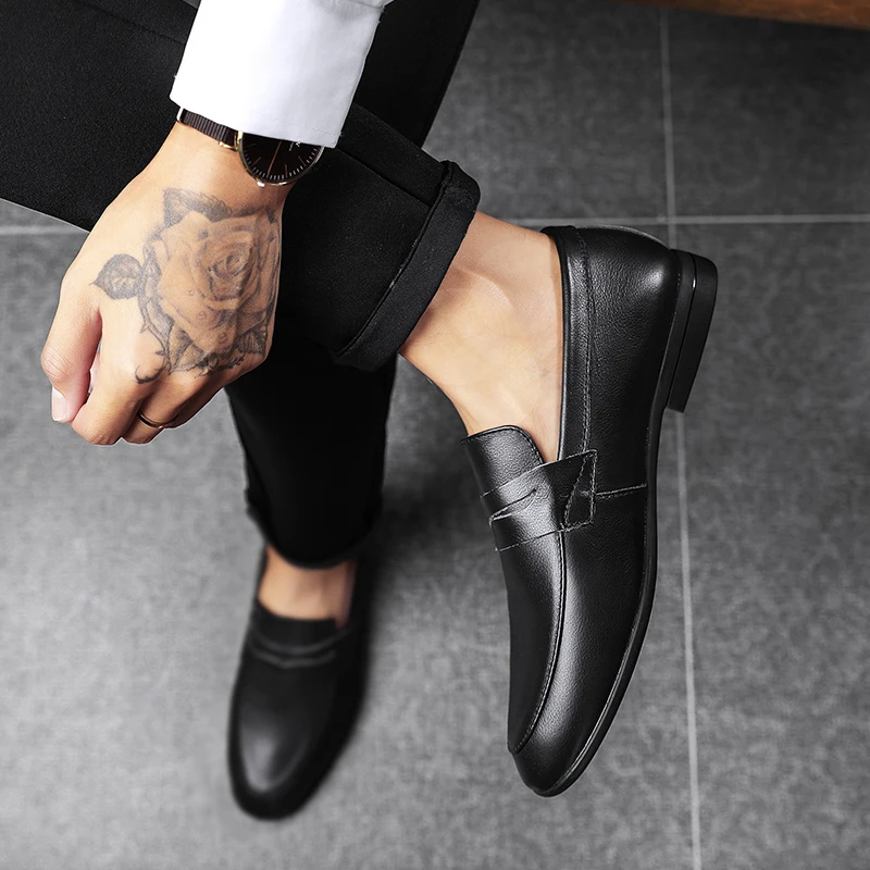 

Leather Casual Shoes Men outdoor Boats Shoes Genuine Leather Men Loafers Slip On Men's Flats Soft Moccasins Driving Shoes men