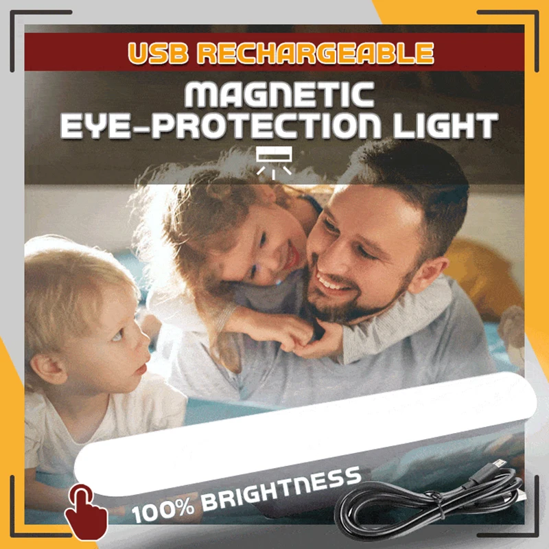 

USB Rechargeable/Plug-in Magnetic Eye-Protection Light Adsorption Type Student Dormitory Lamp --M25