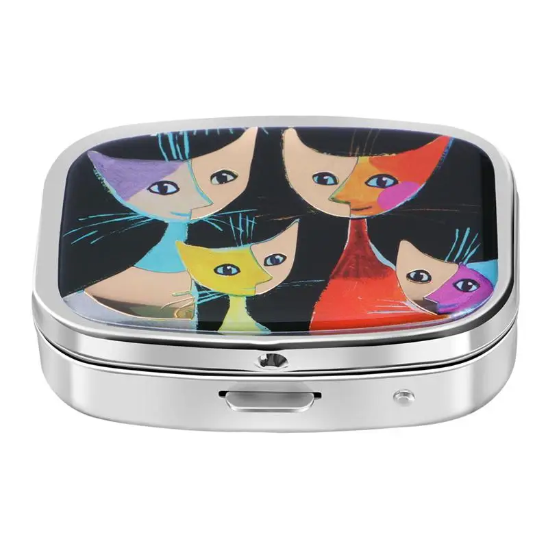 OUNONA 1 шт. коробка для таблеток портативная креативная металлическая витамина