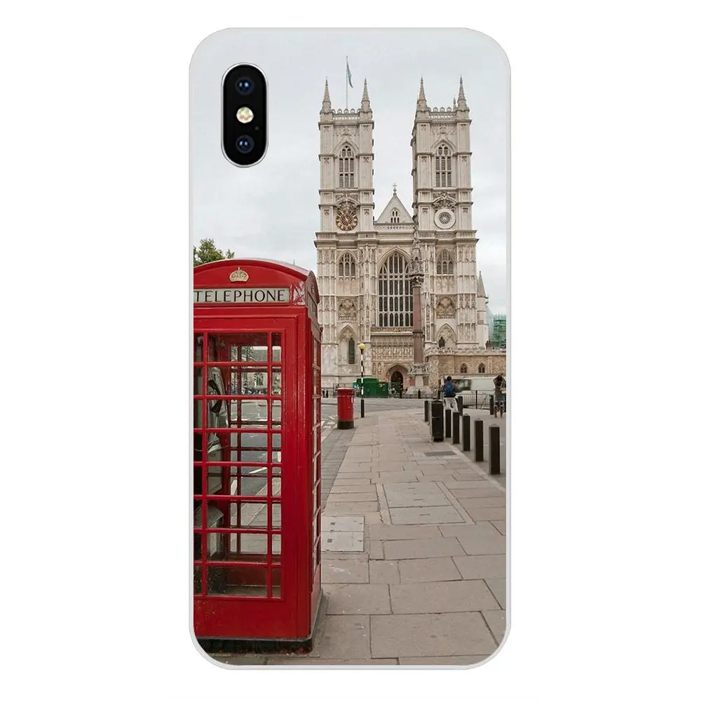 Винтажный Лондонский телефонный ящик мягкий TPU чехол для мобильного телефона Galaxy