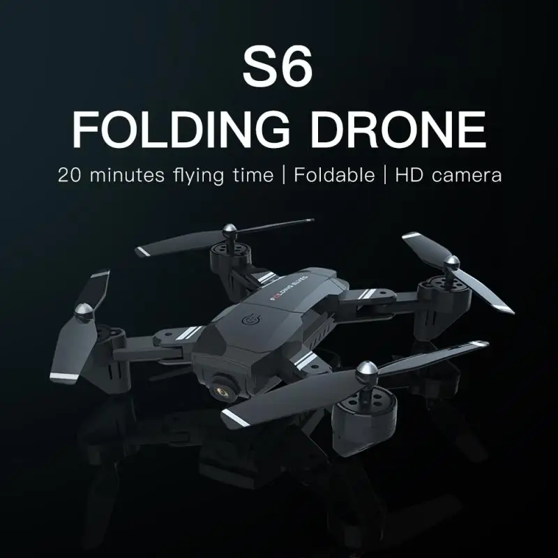 

2020 S6 Drone 4K HD Dual Camera Foldable Height Keeping Drone WiFi FPV 1080p Real-time Transmission RC Quadcopter Control Toys