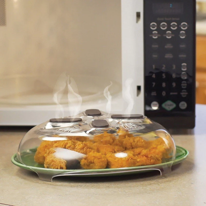 Магнитный крышка от брызгов микроволновки Magnet Food Splatter Guard Microwave Hover Anti-Sputtering Cover With Steam Vents Magnetic Lid Heat Resistant on.