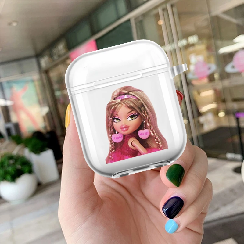 

Cute Cartoon Doll Bratz Clear Soft Cover Case For Apple Airpods 1 2 3 Bluetooth Wireless Earphone Airpods Pro Charging Box Bag