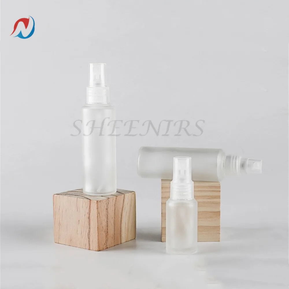 

12pcs 50ml Empty cosmetic frosted glass spray bottle with thickened durable 1.66oz glass spray bottle with pp lid