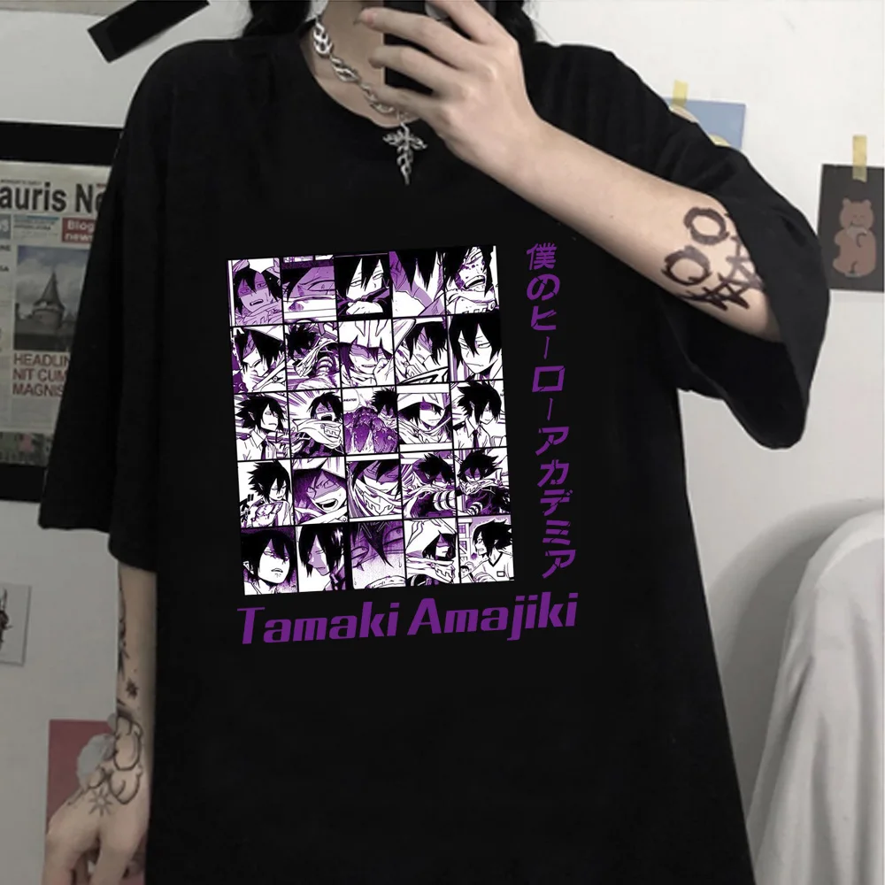 

My Hero Academia T-Shirt 90s Harajuku Anime Amajiki Tamaki Print T-shirt Boku No Hero Academia Anime Clothes Short Sleeve