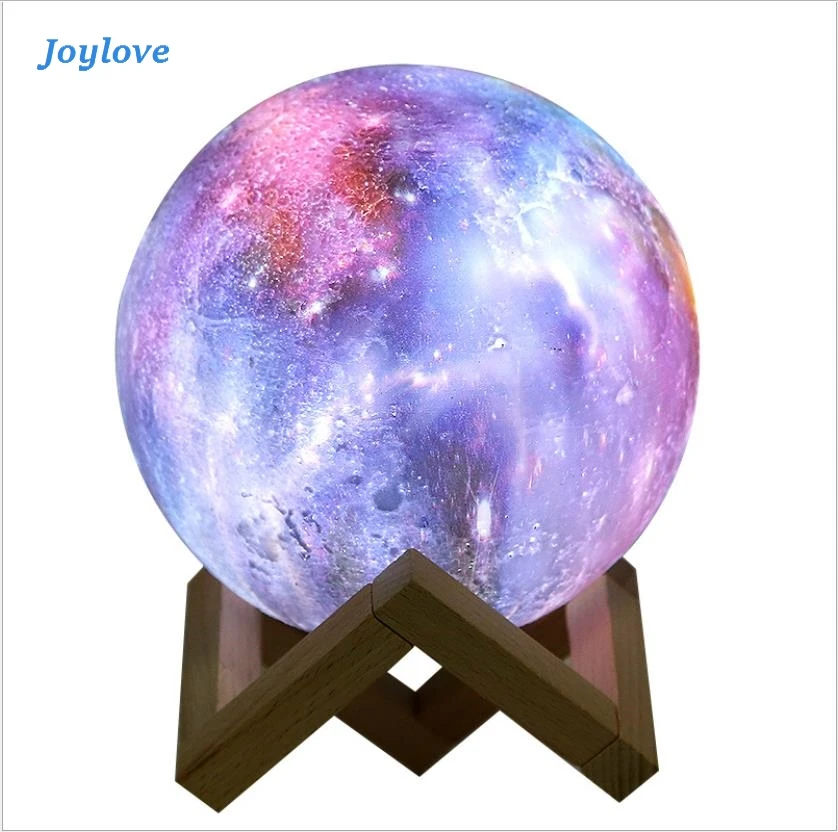 

JOYLOVE Universe 3D Lamp Print Star Moon Lamp Colorful Change Touch Home Decor Creative Usb Led Night Light Galaxy Lamp