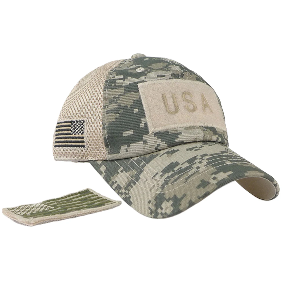 Защита от Солнца Открытый пот впитывающий патч изогнутые поля флаг США джунгли