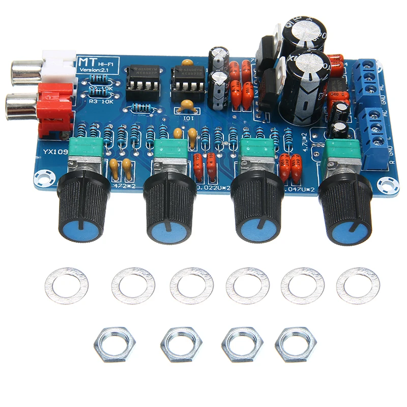 

Home HIFI Preamplifier Control Boards NE5532 Preamp Module Treble Midrange Bass Volume Tone EQ Finished Board AC Double 12-18V