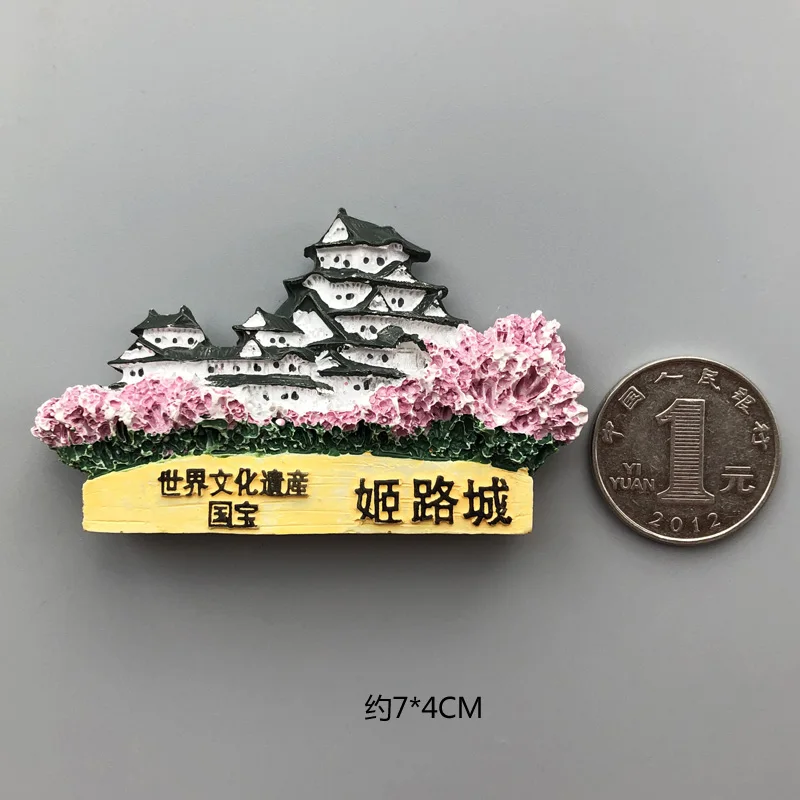 Himeji Castle Japan Магниты страны на холодильник, Франция, Корея, Япония, самуо, Таиланд, Мьянма, магнитный стикер на холодильник, сувенир для путешествий во всем мире, магнитный - Цвет: Himeji Castle Japan