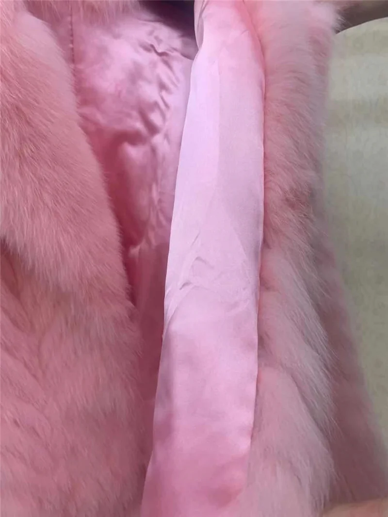 Sale Clearance runway fur coats women luxury cross fox knitted real fur long coats winter enlarge