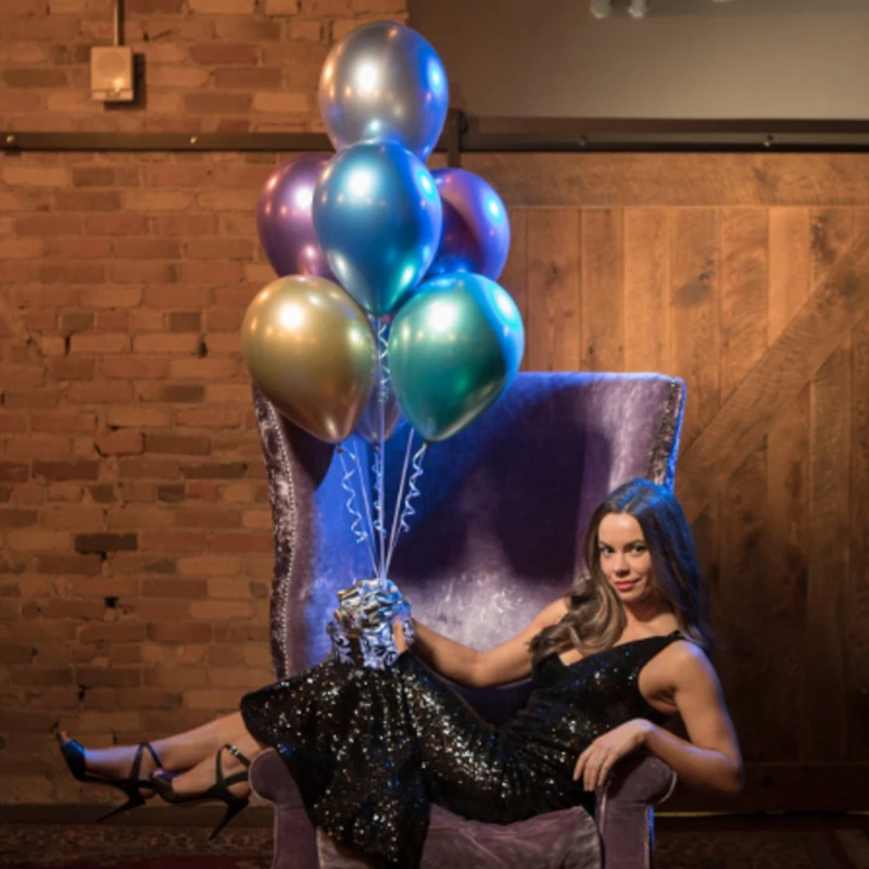 10 шт 12 дюймов Новые Хромированные Металлические латексные воздушные гелиевые