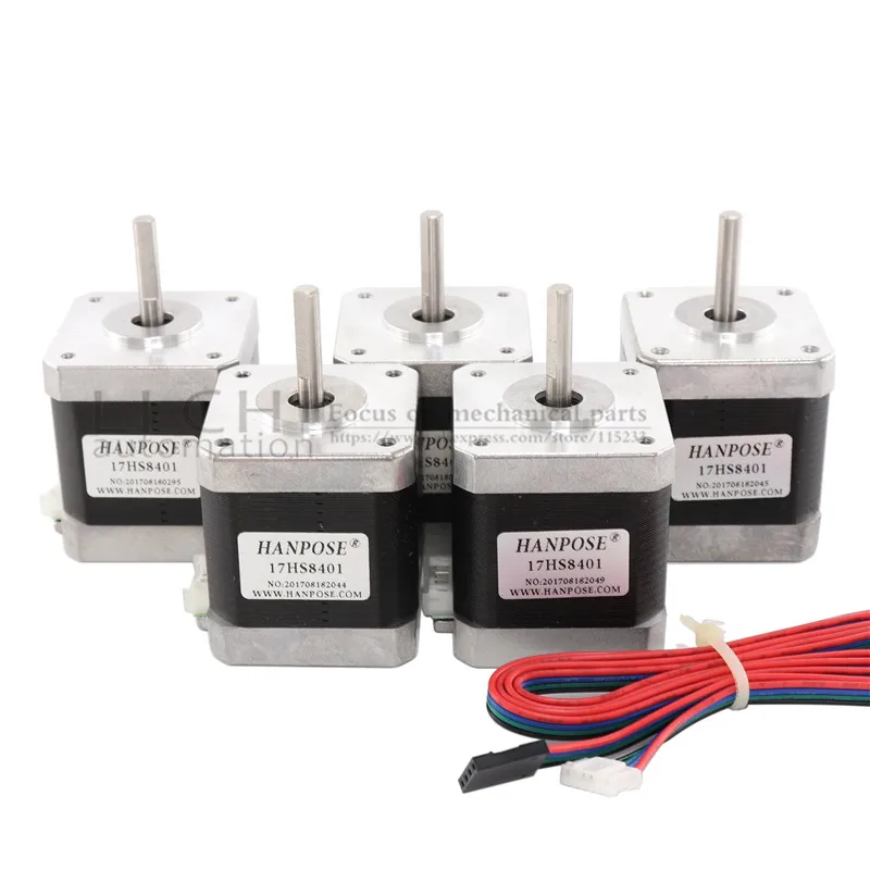 Шаговый двигатель Nema17 42bygh 4 lead 17HS8401 D 42x48 мм с высоким крутящим моментом 1 8 А 52 Н см